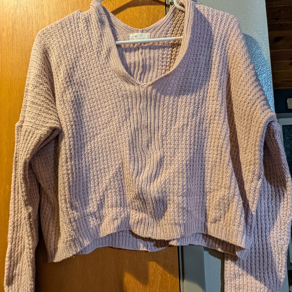 Cozy Knit Sweater in Light Purple